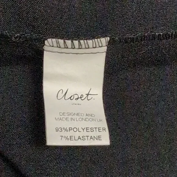 Closet London Black Sleeveless Fit and Flare Pleated Skirt Dress Size 10 - Picture 9 of 11